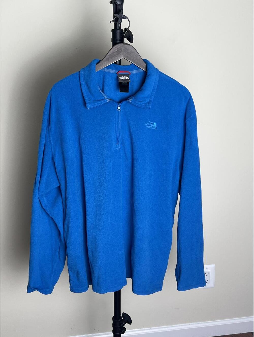 The North Face Men’s Polartec Fleece Half Zip Pullover Blue XXL